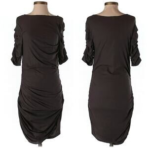 Clu Gray Side Rouched Dress Size Small